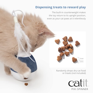 Foto 4 | Dispensador De Golosinas Para Gatos Catit Pixi Spinner, Plateado - Venta Internacional.
