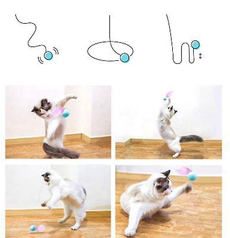 Foto 6 pulgar | Palillo De Plumas Eléctrico Cat Toy Con Hierba Gatera Para Gatos - Venta Internacional.