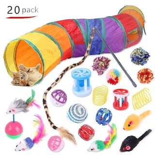 Foto 1 | Kit De 20 Juguetes Plegables Para Túneles Para Gatos Cat Toys Huoguo - Venta Internacional.