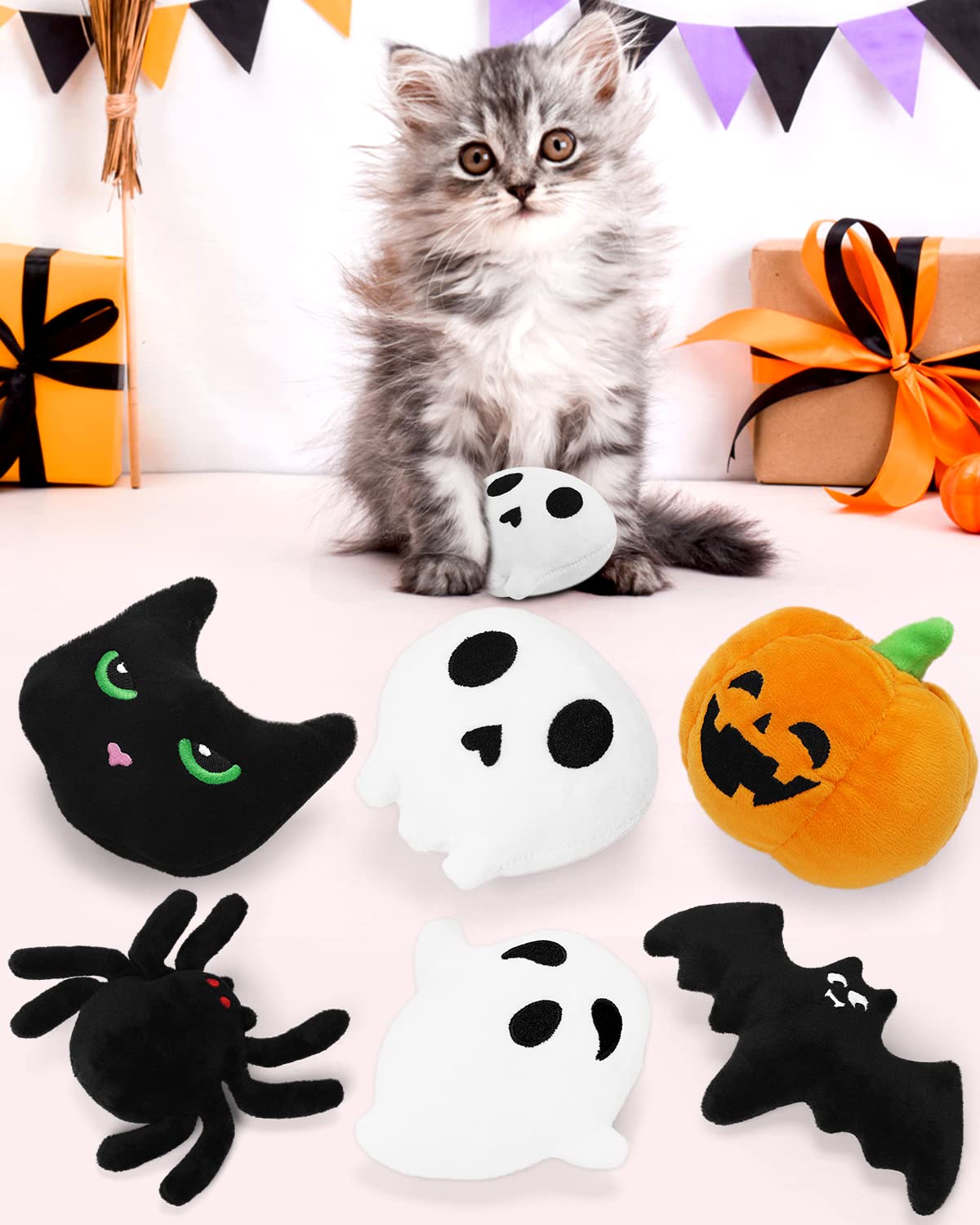 Foto 2 pulgar | Peluche Para Masticar Catnip Toys Ciyvolyeen Para Halloween Con Forma De Gato, 6 Unidades - Venta Internacional.