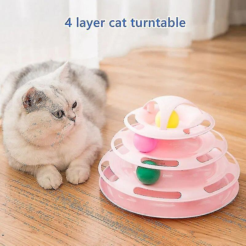 Foto 3 pulgar | Vaso Triple Cat Toy Huoguo De 4 Capas Cat Tower Tracks Disc - Venta Internacional.