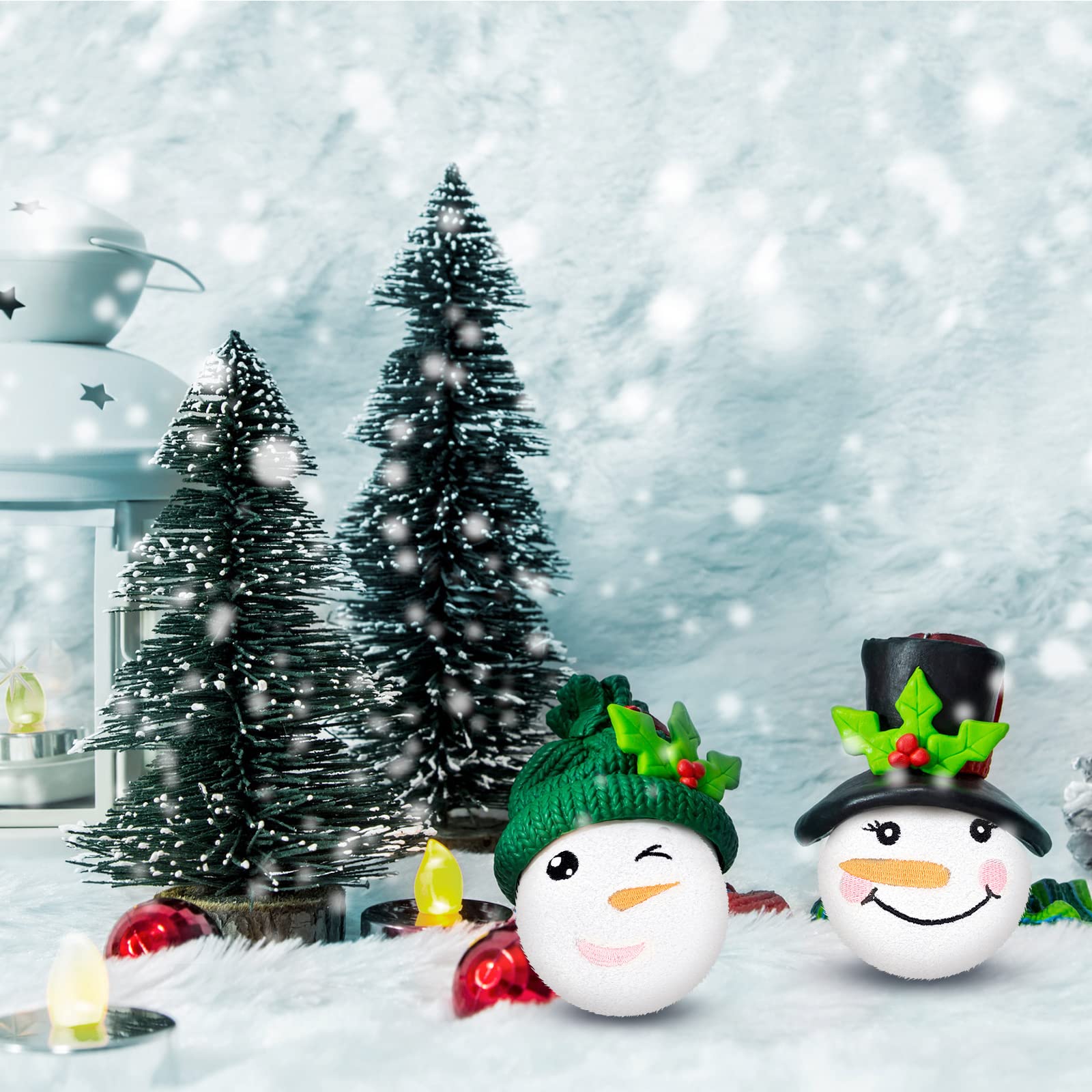 Foto 7 pulgar | Pelotas De Muñeco De Nieve De Peluche Para Gatos Con Hierba Gatera Para Navidad, 8 Unidades - Venta Internacional.