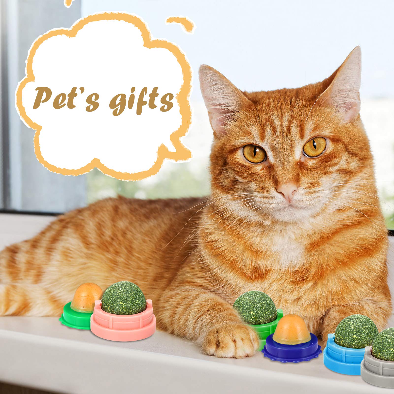 Foto 7 pulgar | Pelotas De Hierba Gatera Skylety Para Gatos De Pared Con Bocadillos Para Gatos, 12 Unidades - Venta Internacional.