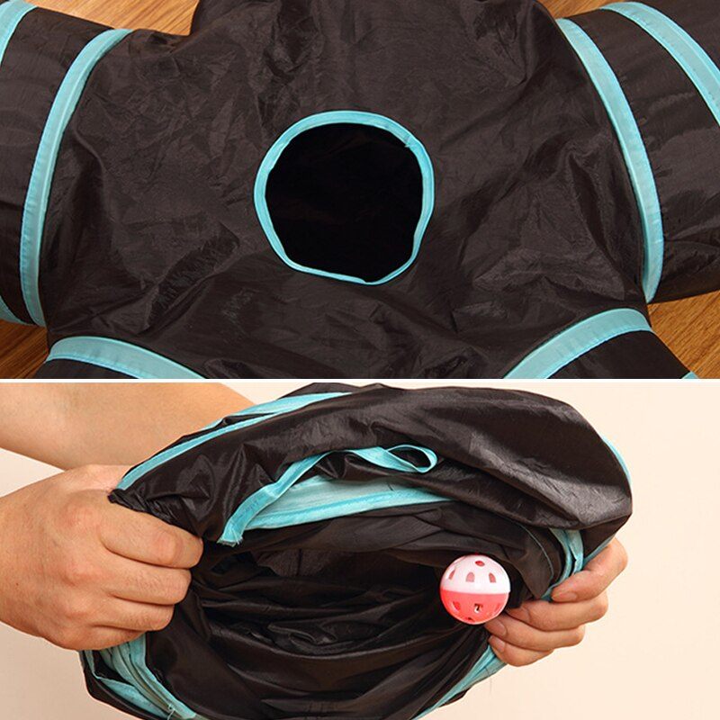 Foto 2 pulgar | Juguete Plegable Para Interiores Y Exteriores Cat Tunnel Sanlin Beans Con 5 Agujeros - Venta Internacional.