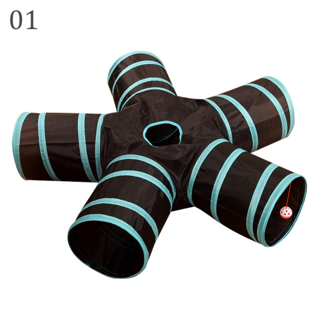 Foto 5 pulgar | Juguete Plegable Para Interiores Y Exteriores Cat Tunnel Sanlin Beans Con 5 Agujeros - Venta Internacional.