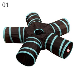 Foto 4 | Juguete Plegable Para Interiores Y Exteriores Cat Tunnel Sanlin Beans Con 5 Agujeros - Venta Internacional.