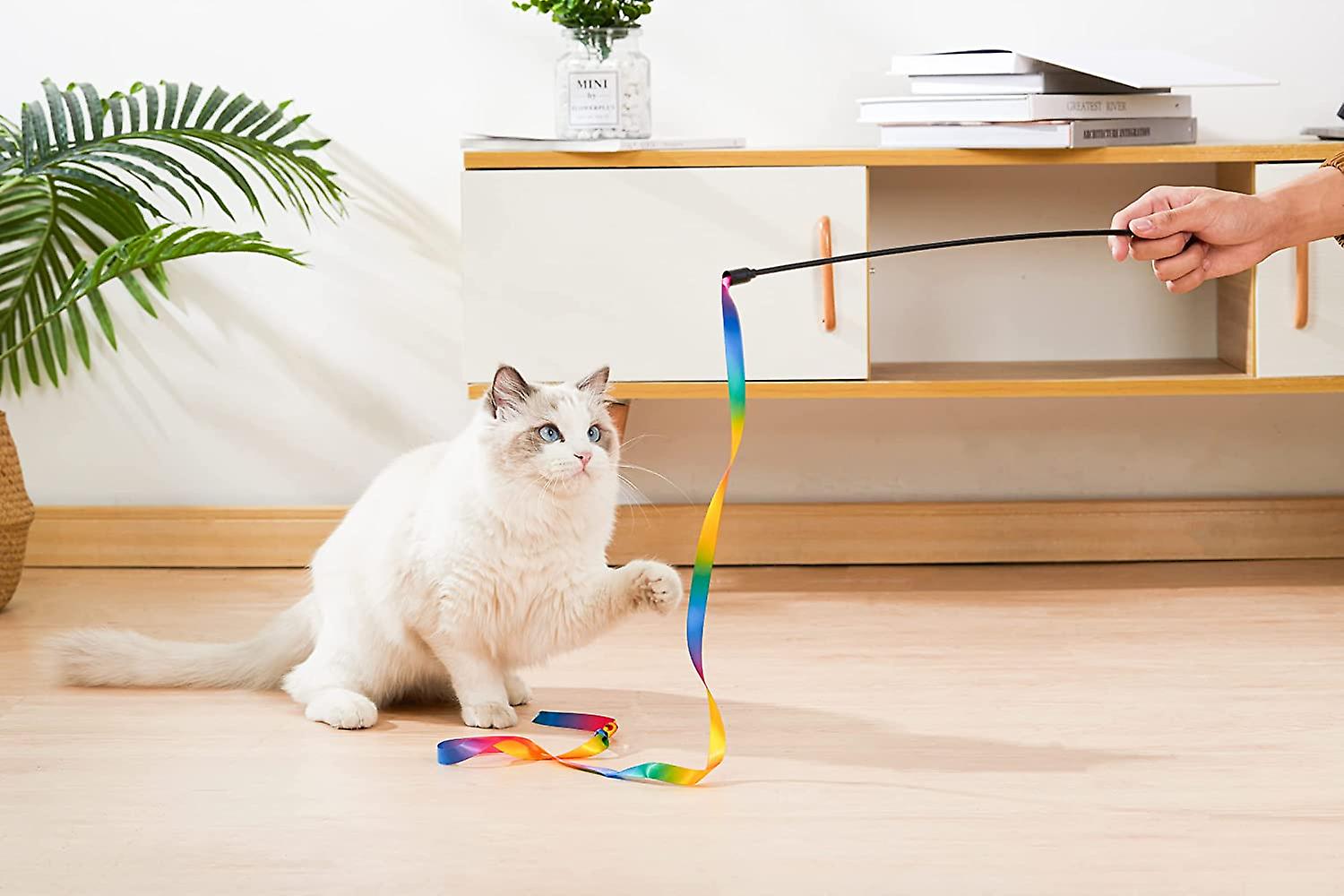 Foto 3 pulgar | Varita Interactiva Cat Toy Con Arcoíris Para Gatos De Interior - Venta Internacional.