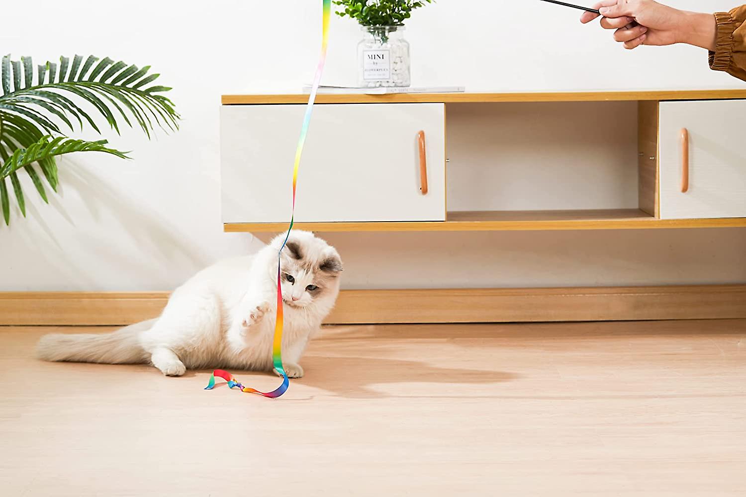 Foto 4 pulgar | Varita Interactiva Cat Toy Con Arcoíris Para Gatos De Interior - Venta Internacional.