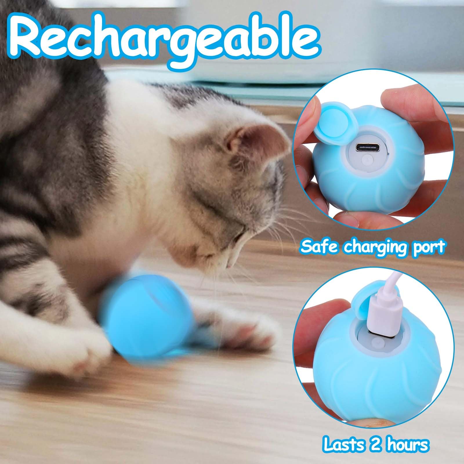 Foto 6 pulgar | Juguete Interactivo Para Gatos Mity Rain Para Gatos De Interior Con Pelota - Venta Internacional.