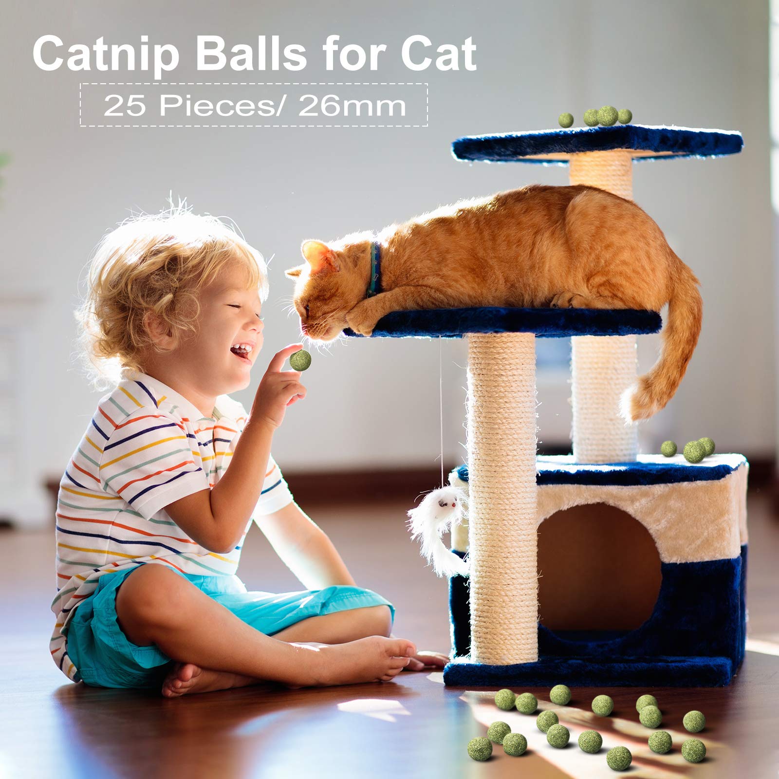 Foto 2 | Pelota De Hierba Gatera Comprimida Skylety De Cat Toy, 25 Piezas, Para Gatos - Venta Internacional.