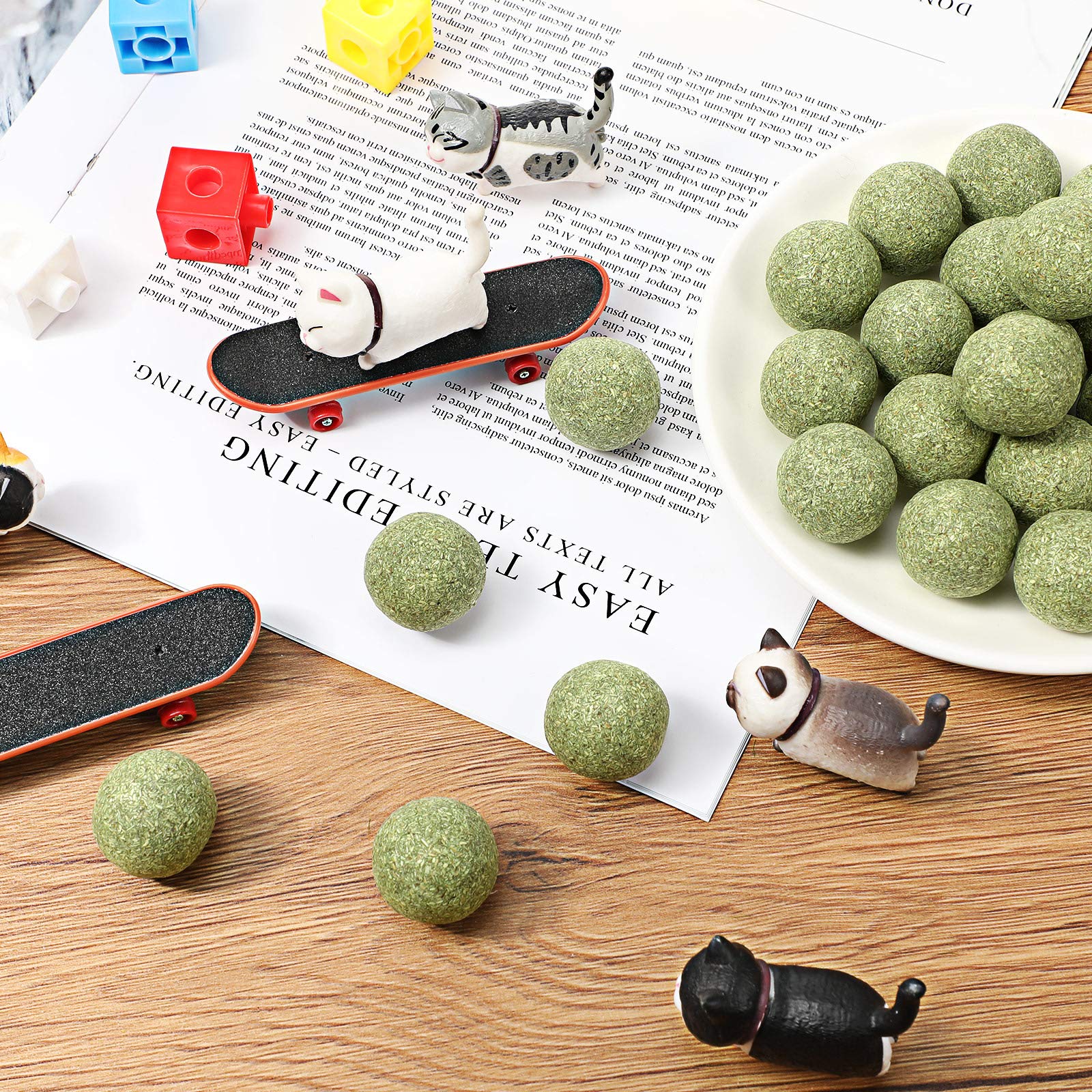Foto 7 | Pelota De Hierba Gatera Comprimida Skylety De Cat Toy, 25 Piezas, Para Gatos - Venta Internacional.