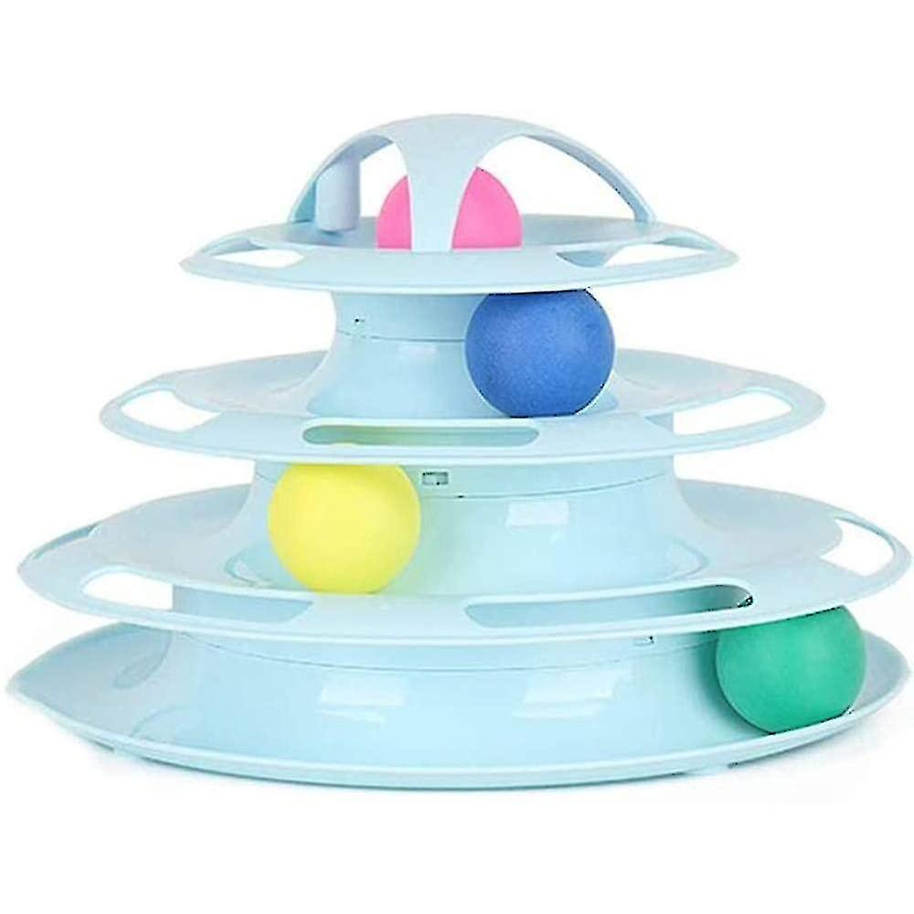 Tocadiscos Interactivo Cat Toy Huoguo, Redondo, 4 Capas, Plástico - Venta Internacional.