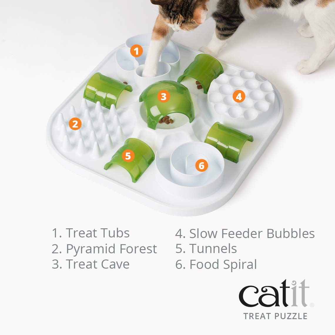 Foto 5 pulgar | Juguete Interactivo Para Gatos Catit Play Cat Treat Puzzle 43010, Blanco - Venta Internacional.