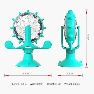 Foto 3 | Molino De Viento Para Mascotas Huoguo Windmill, Filtrador De Comida Para Gatos Y Perros, Color Azul - Venta Internacio