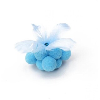 Foto 1 | Campana De Peluche Con Plumas Huoguo, Para Gatos, Resistente A Mordidas, Azul - Venta Internacional.