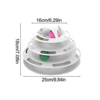 Foto 2 | Torre De Juguete Para Gatos Con 5 Niveles Y Pelota Para Mascotas En Azul - Venta Internacional.