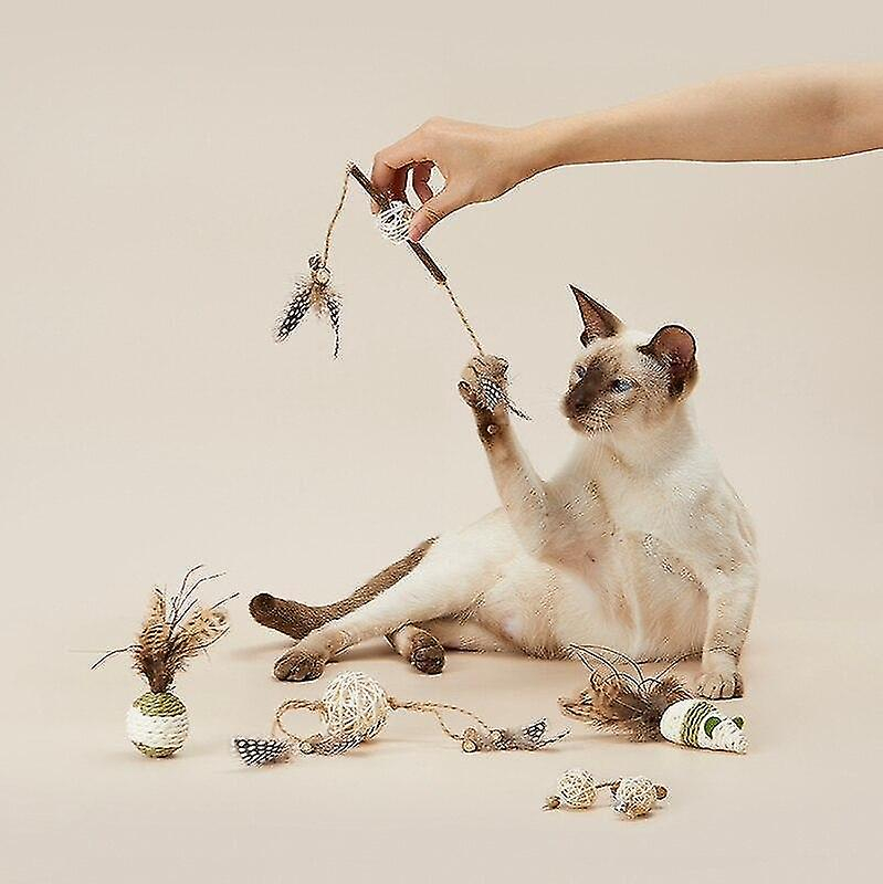 Foto 1 | Juego De 5 Juguetes Para Gatos Mutian Polygonum Para Gatitos Catnip - Venta Internacional.