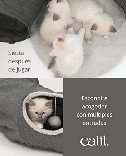 Foto 4 pulgar | Juguete Catit Vesper Cat Tunnel, Gris 41996, Para Gatitos Y Gatos - Venta Internacional.