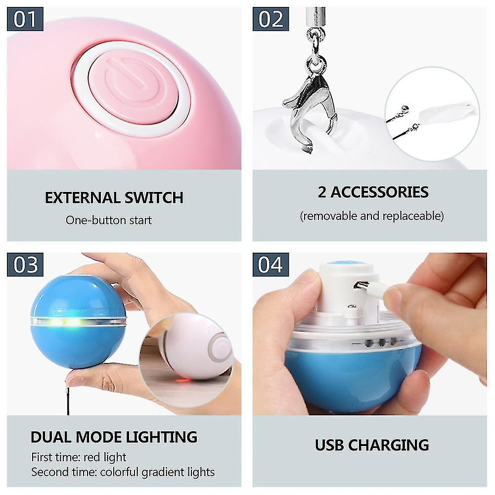 Foto 5 pulgar | Juguete Eléctrico Inteligente Led Colorido Huoguo Para Gatos Con Catnip Bell - Venta Internacional.