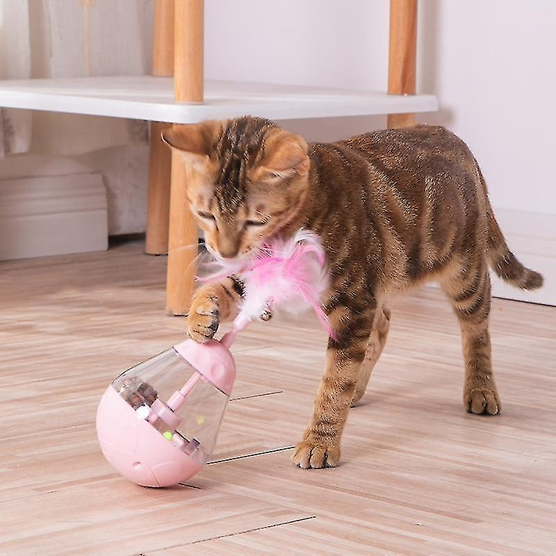 Foto 4 pulgar | Pluma Eléctrica Interactiva Huoguo De Juguete Para Gatos Con Contenedor De Comida - Venta Internacional.