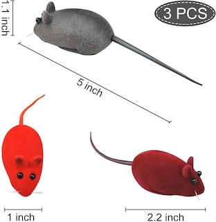 Foto 2 | Juguete Para Gatos Huoguo Flocking Squeaking, 3 Unidades, Para Gatos - Venta Internacional.