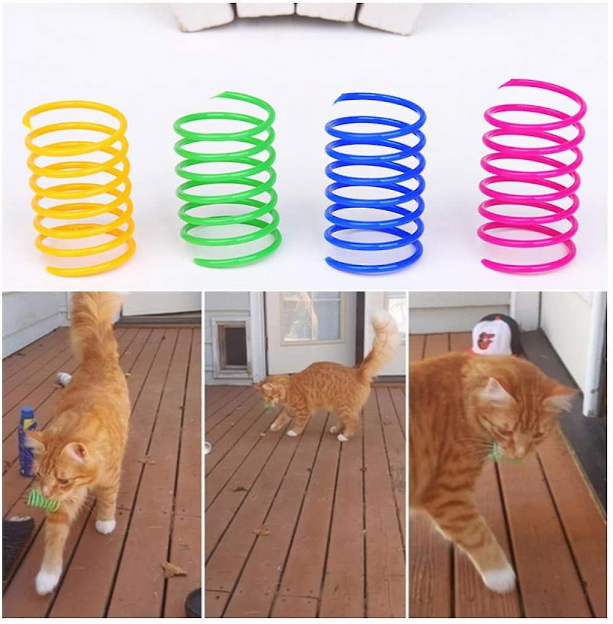 Foto 3 pulgar | Cat Spring Toy Huoguo, 24 Piezas De Resortes Espirales Coloridos - Venta Internacional.