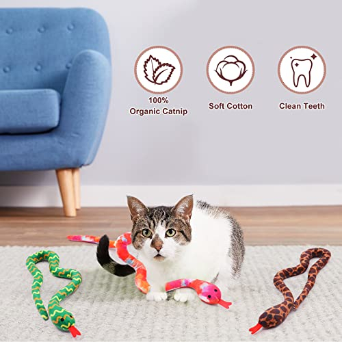 Foto 3 pulgar | Juego De Juguetes Catnip Ciyvolyeen Snake Para Gatos De Interior Con 3 Patrones - Venta Internacional.