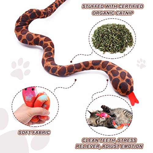 Foto 5 pulgar | Juego De Juguetes Catnip Ciyvolyeen Snake Para Gatos De Interior Con 3 Patrones - Venta Internacional.