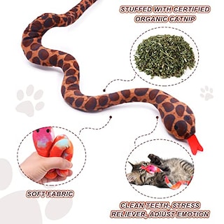 Foto 4 | Juego De Juguetes Catnip Ciyvolyeen Snake Para Gatos De Interior Con 3 Patrones - Venta Internacional.