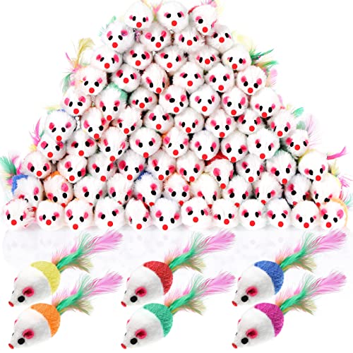 Cat Toy Sosation 100 Fur Ratones Con Sonajero Para Gatos - Venta Internacional.