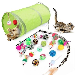 Foto 1 | Juego De Juguetes Para Gatos Huoguo Kitten Con Túnel, Varita Perforadora Y Punta De Plumas - Venta Internacional.