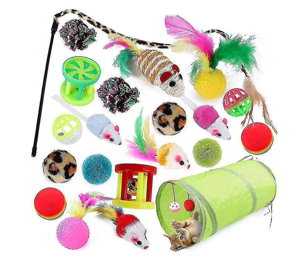 Foto 2 | Juego De Juguetes Para Gatos Huoguo Kitten Con Túnel, Varita Perforadora Y Punta De Plumas - Venta Internacional.