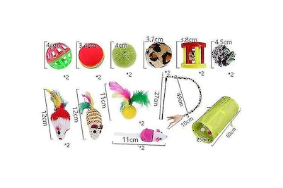 Foto 3 | Juego De Juguetes Para Gatos Huoguo Kitten Con Túnel, Varita Perforadora Y Punta De Plumas - Venta Internacional.