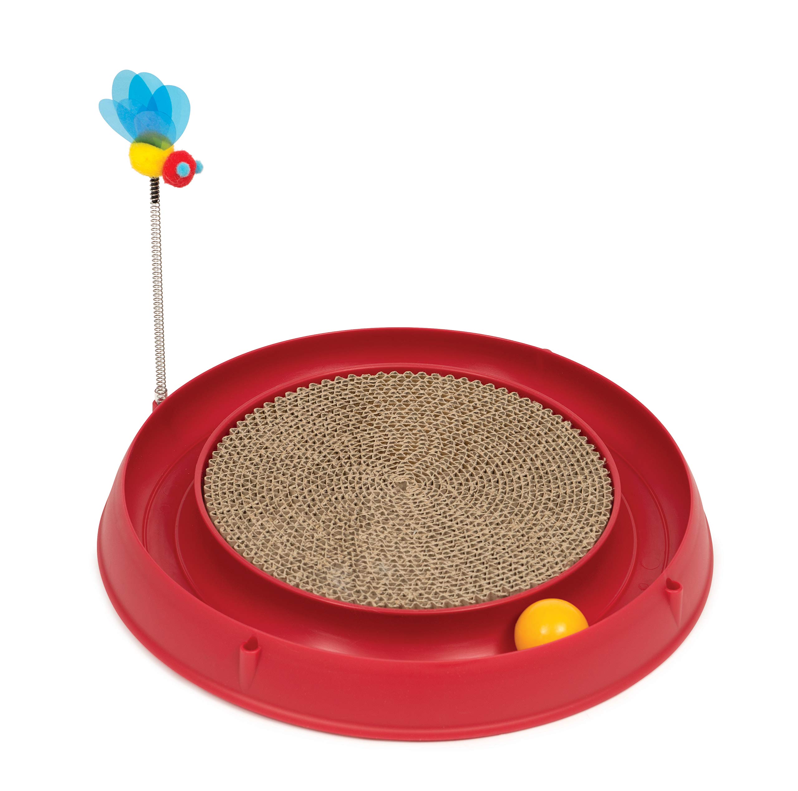 Pelota De Circuito Cat Toy Catit Play Con Bloc De Notas Y Hierba Gatera, Color Rojo - Venta Internacional.