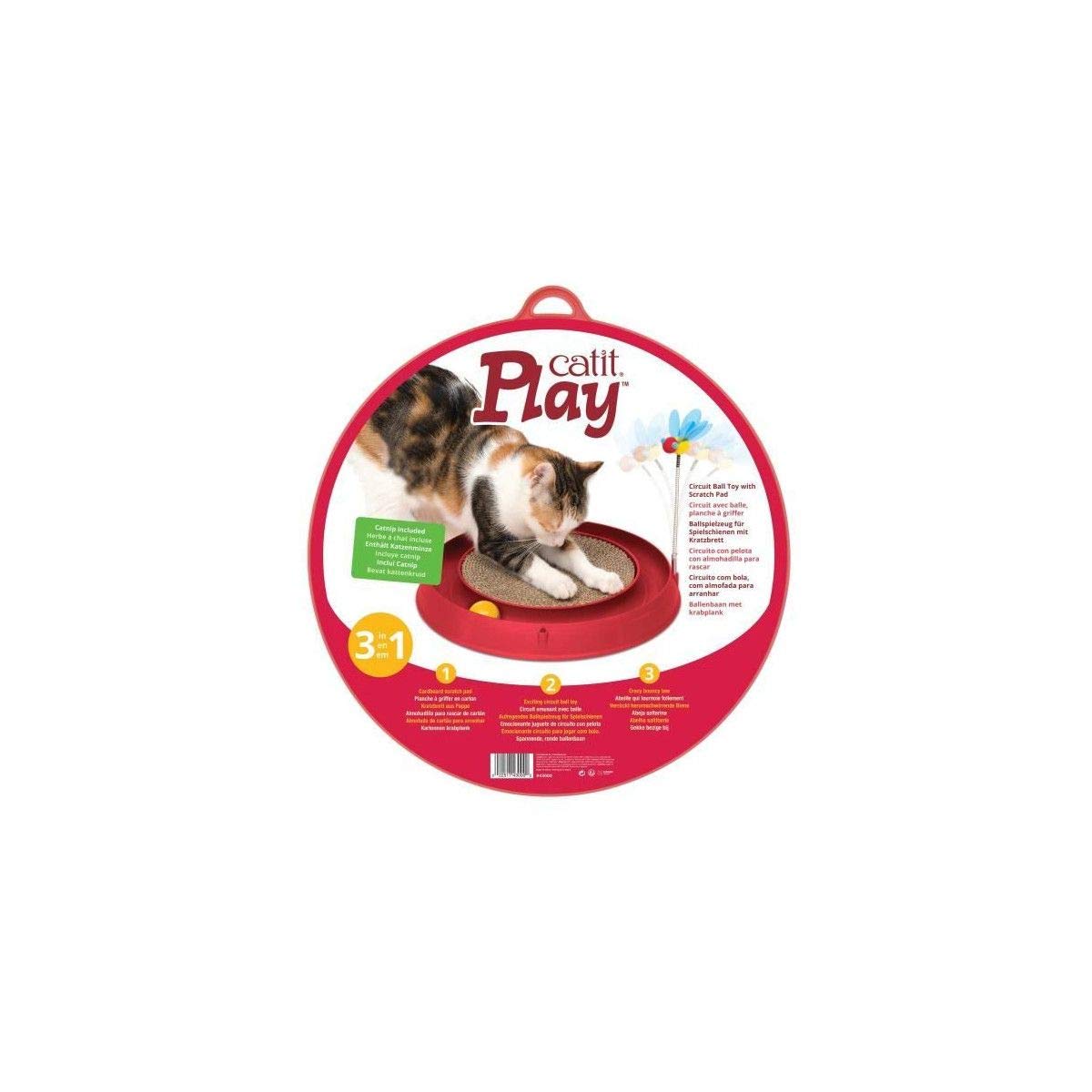 Foto 4 pulgar | Pelota De Circuito Cat Toy Catit Play Con Bloc De Notas Y Hierba Gatera, Color Rojo - Venta Internacional.