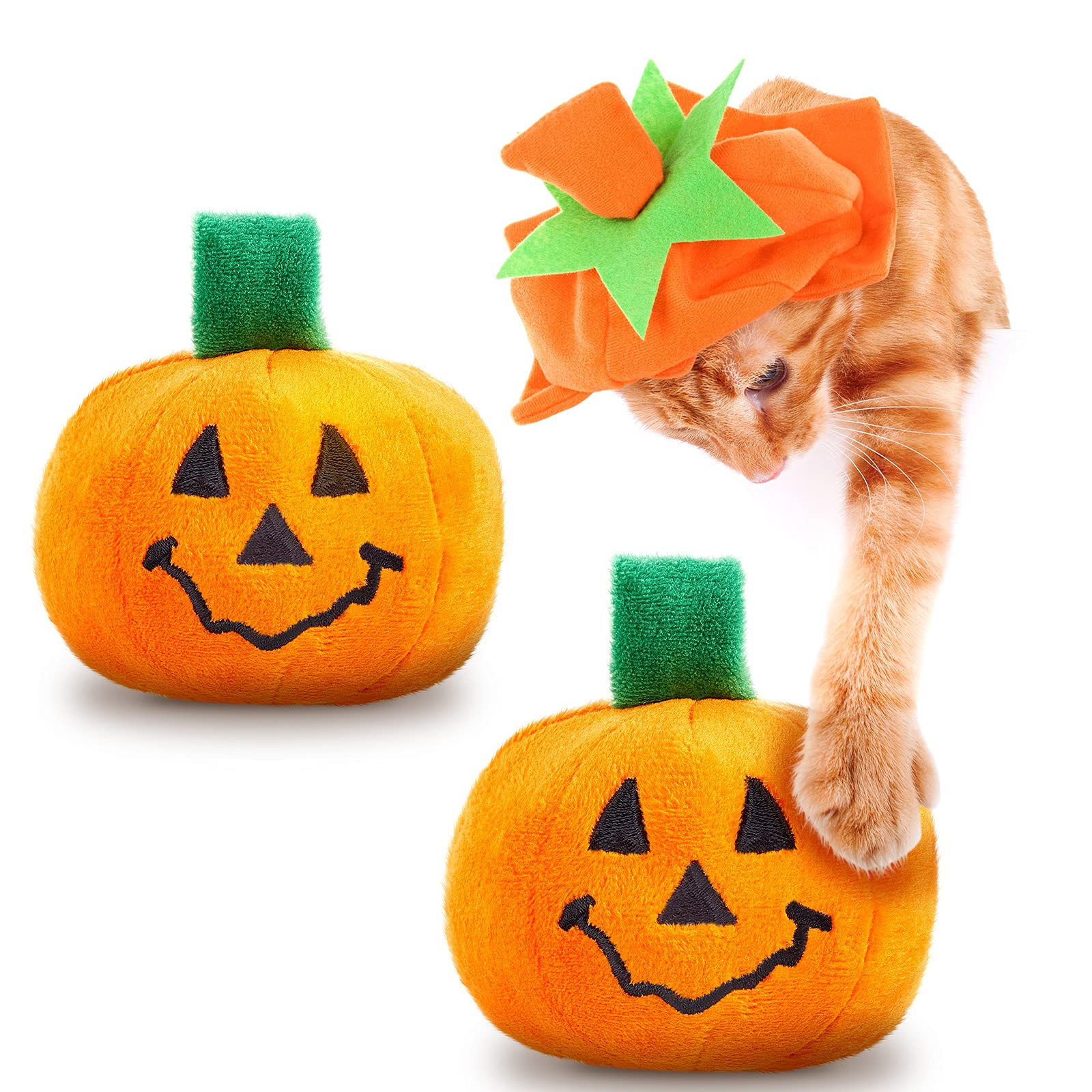 Foto 2 pulgar | Calabaza Para El Día De Acción De Gracias De Cat Toy Frienda Con Hierba Gatera, 2 Unidades - Venta Internacional.