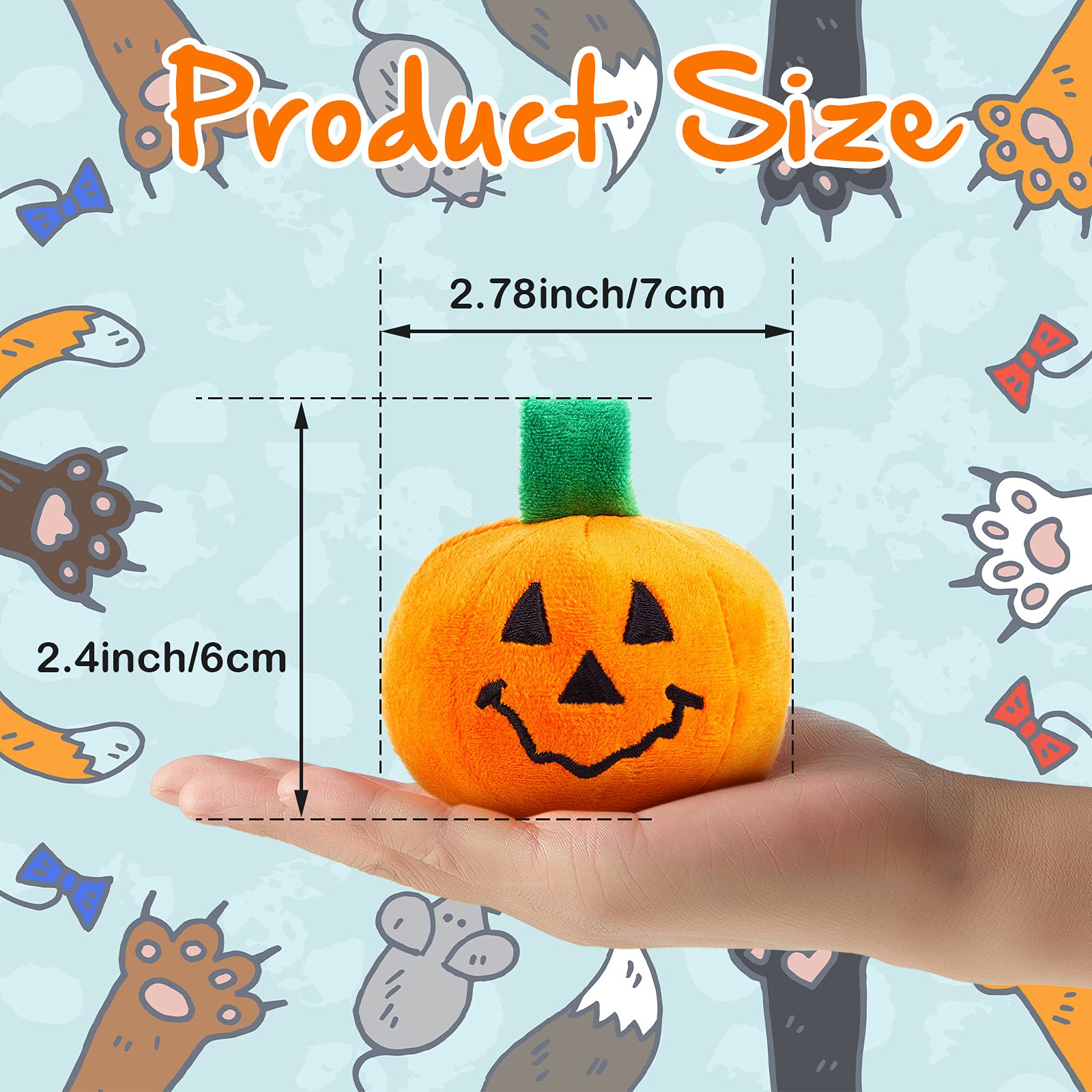 Foto 3 pulgar | Calabaza Para El Día De Acción De Gracias De Cat Toy Frienda Con Hierba Gatera, 2 Unidades - Venta Internacional.