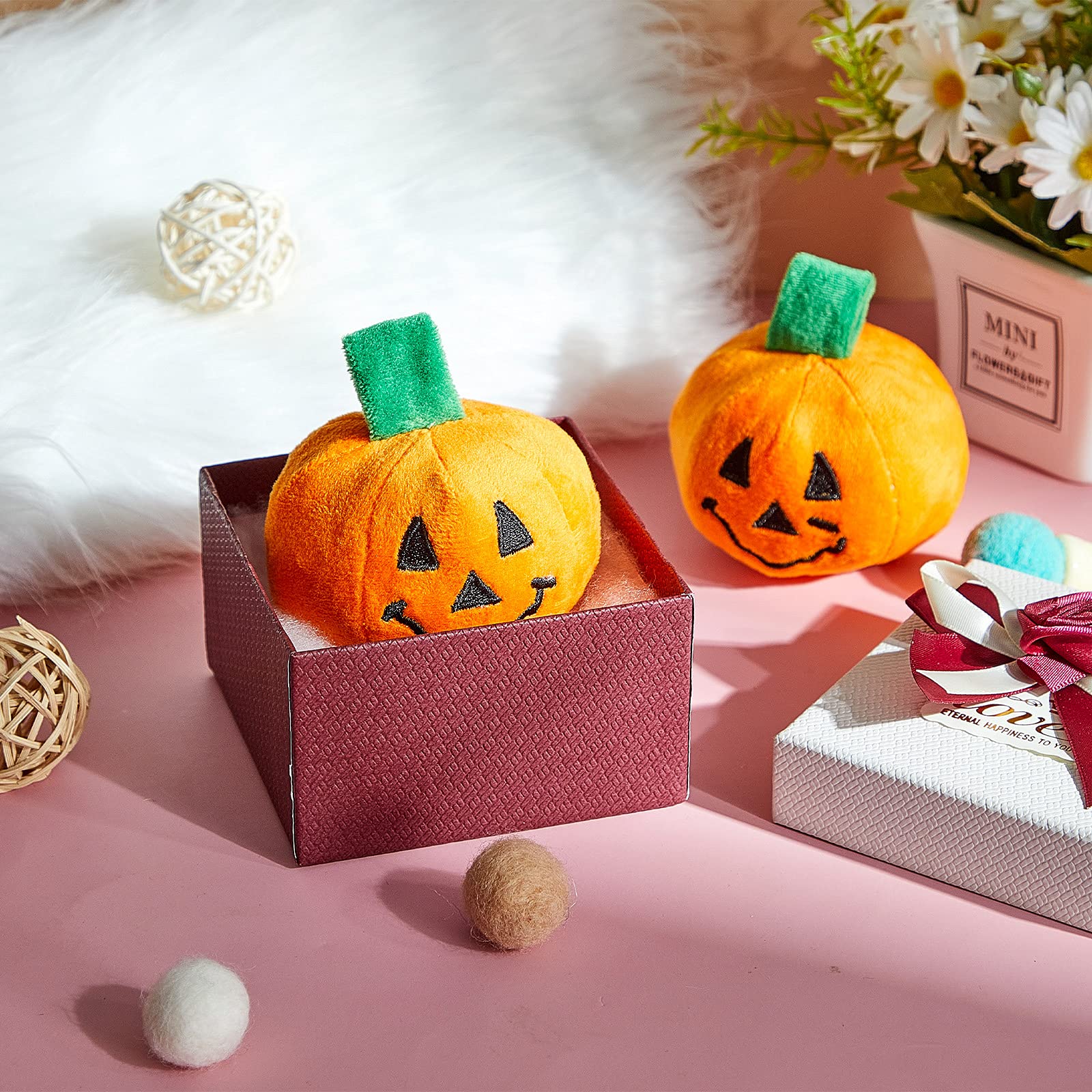 Foto 7 | Calabaza Para El Día De Acción De Gracias De Cat Toy Frienda Con Hierba Gatera, 2 Unidades - Venta Internacional.