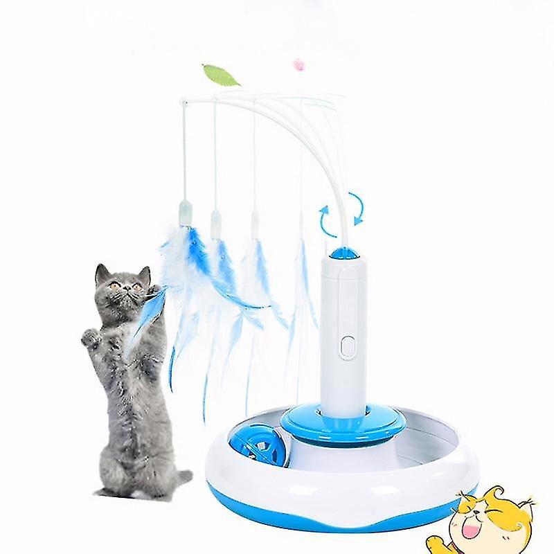 Juguete Eléctrico Interactivo Giratorio Para Gatos Con Plumas Para Mascotas - Venta Internacional.