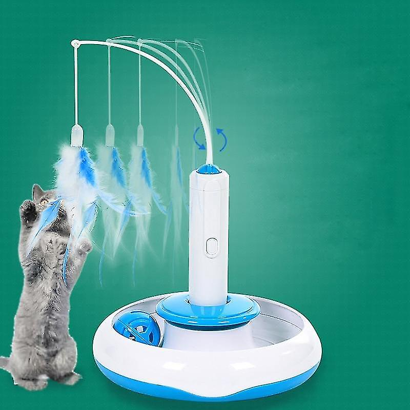 Foto 3 pulgar | Juguete Eléctrico Interactivo Giratorio Para Gatos Con Plumas Para Mascotas - Venta Internacional.