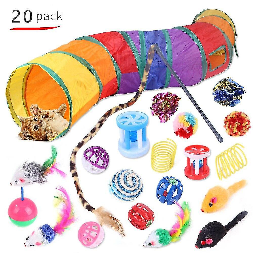 Kit De 20 Juguetes Plegables Para Túneles Para Gatos Cat Toys Huoguo - Venta Internacional.
