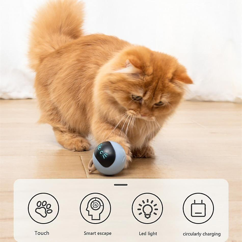 Foto 4 pulgar | Bola Giratoria Automática Inteligente Cat Toy Con Luz Led Y Carga Usb - Venta Internacional.