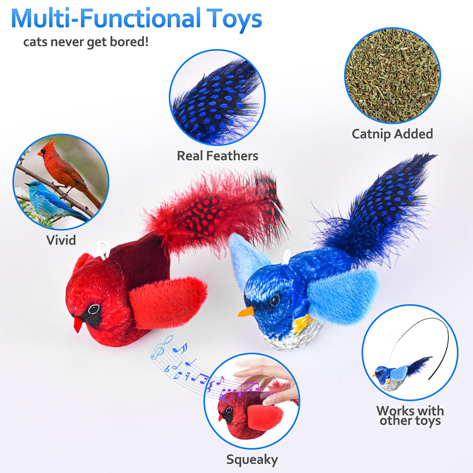 Foto 6 pulgar | Juguetes Interactivos Para Gatos Havit Sandpiper Bird Para Gatos De Interior - Venta Internacional.
