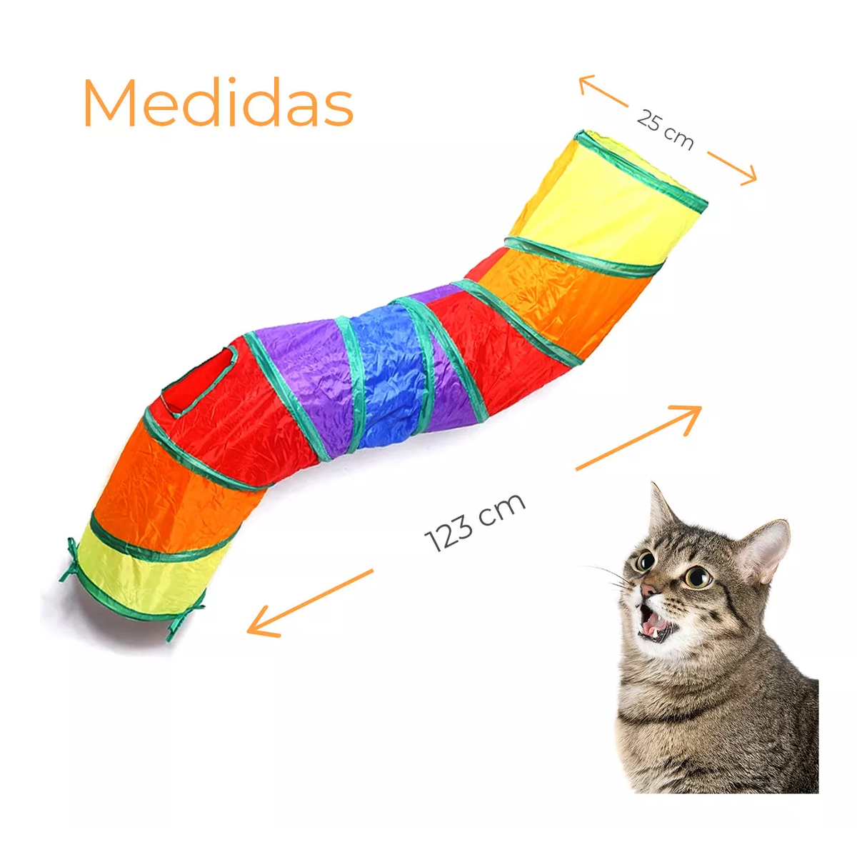 Foto 3 pulgar | Juguetes Para Gato Plumas Varita Bolas Ratones Túnel 20 Pcs Eo Safe Imports Esi-17286 Multicolor