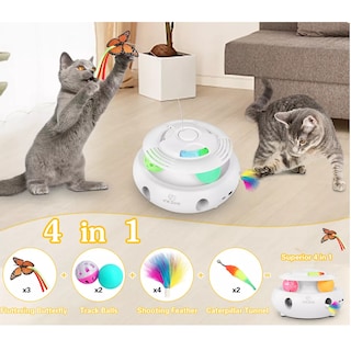 Foto 2 | 4 En 1 De Juguetes Para Gato Automático Eo Safe Imports Esi-17291 Blanco