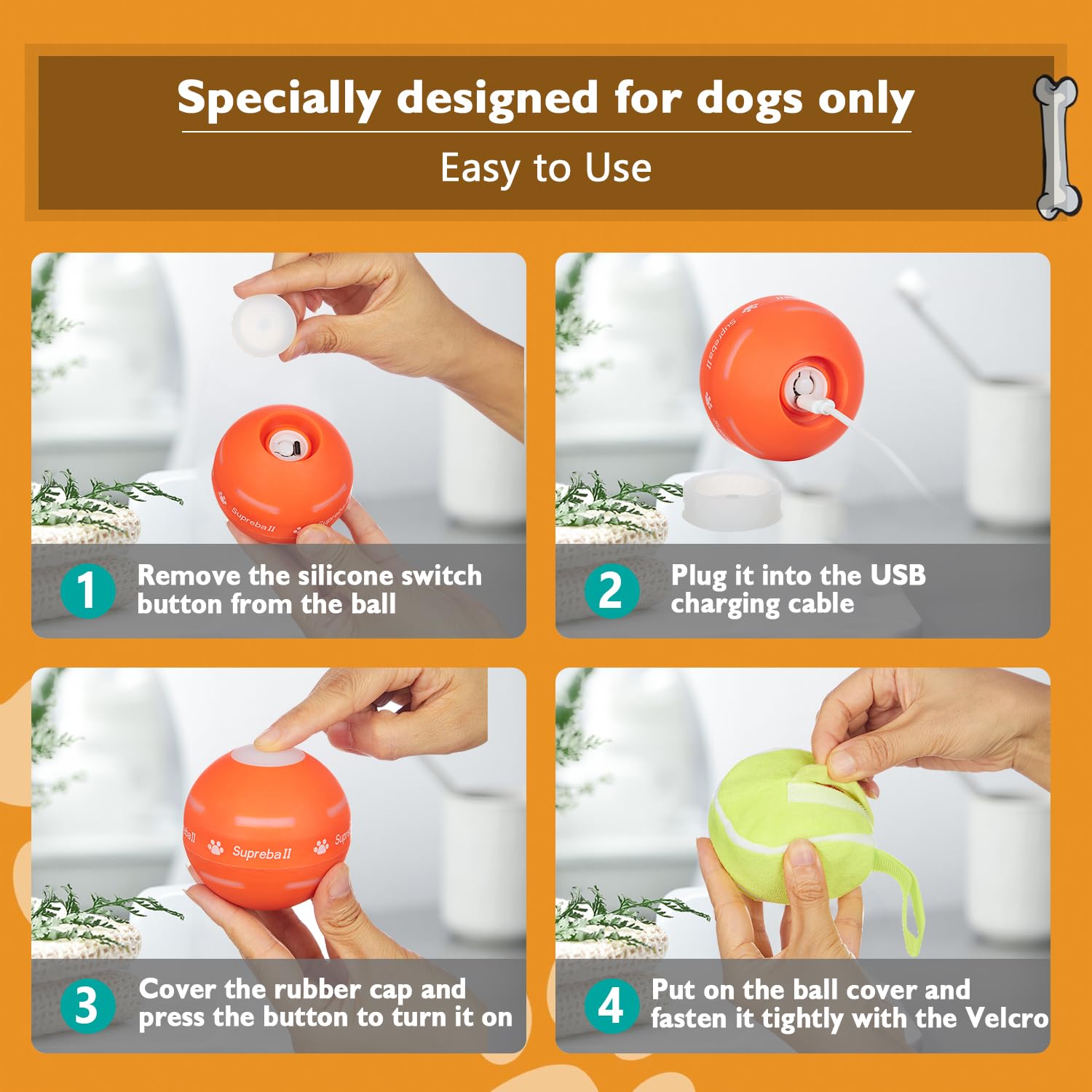 Foto 7 pulgar | Pelota Interactiva para Perros Petdroid - Venta Internacional