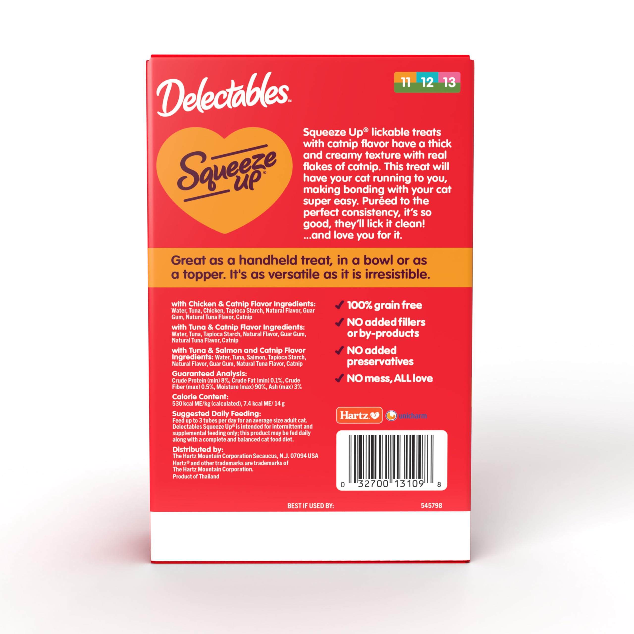 Foto 5 pulgar | Cat Treats Hartz Delectables Squeeze Up - Hierba Gatera (20 X 15 Ml) - Venta Internacional.