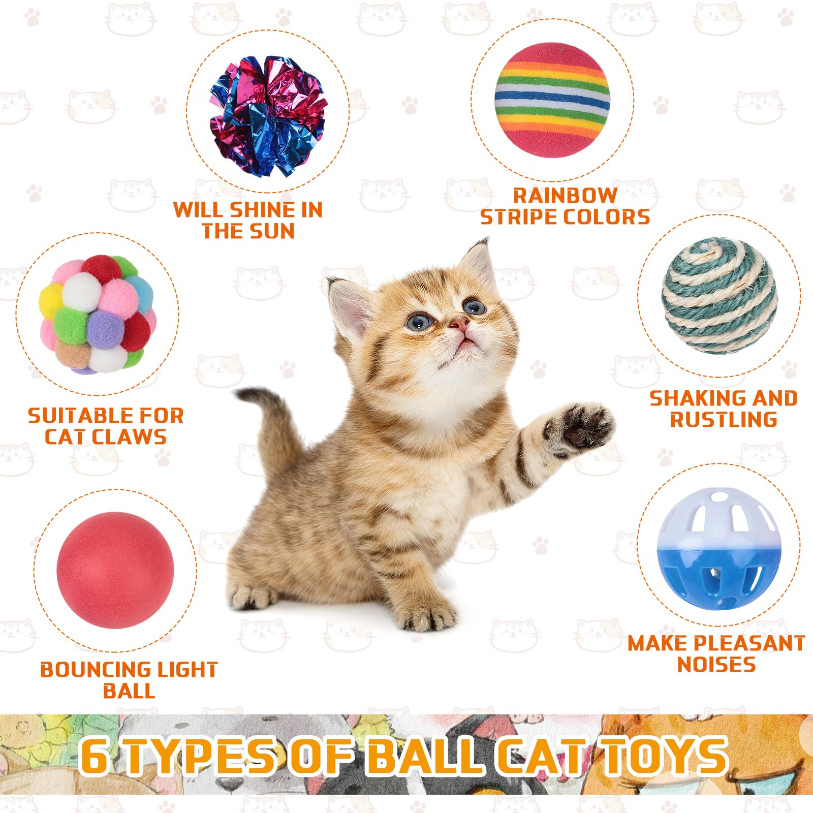 Foto 4 pulgar | Cat Toys Sappy, Paquete De 150 Unidades Para Gatitos A Granel Con Juguetes Variados - Venta Internacional.
