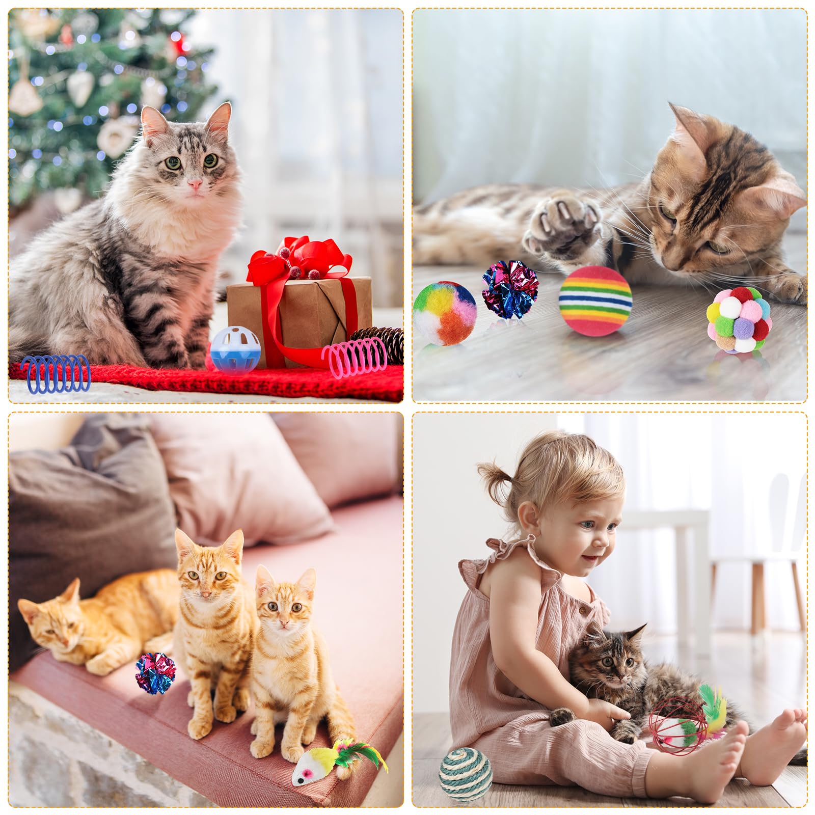 Foto 6 pulgar | Cat Toys Sappy, Paquete De 150 Unidades Para Gatitos A Granel Con Juguetes Variados - Venta Internacional.