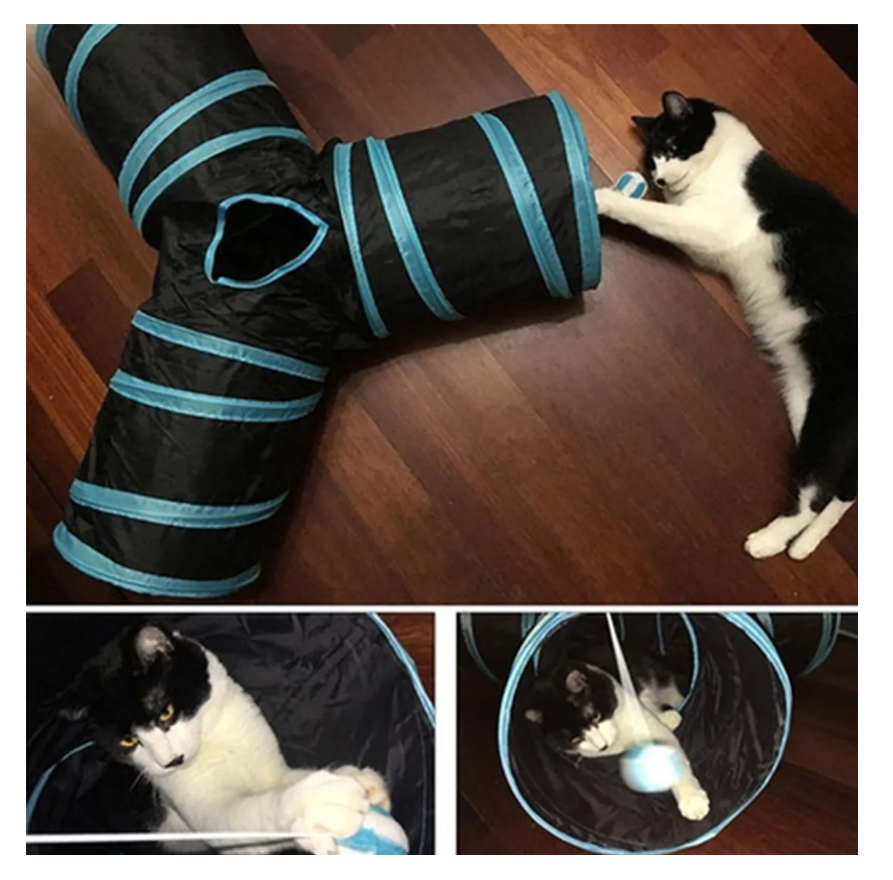 Foto 6 pulgar | Túnel Plegable Para Mascotas Con 3 Salidas
